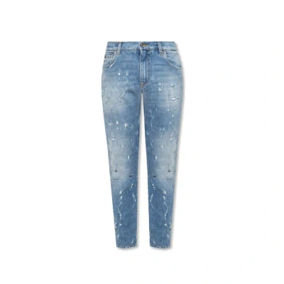 Shop Dolce & Gabbana Cotton Denim Jeans