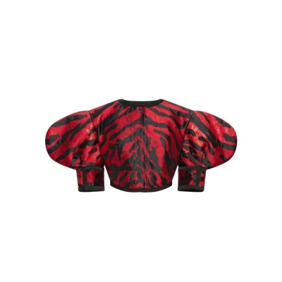 Shop Dolce & Gabbana Cropped Jacquard Jacket