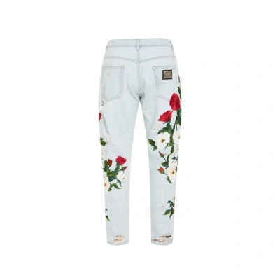 Shop Dolce & Gabbana Embroidered Denim Jeans