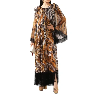 Shop Dolce & Gabbana Fringed Kaftan Dress