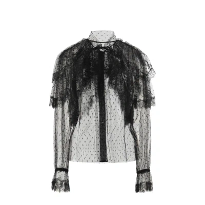 Shop Dolce & Gabbana Lace Ruffled Shirt