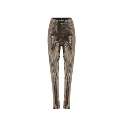 Shop Dolce & Gabbana Metallic Effect Leggings