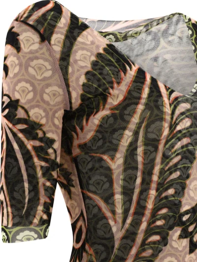 Etro Printed Tulle Midi Dress