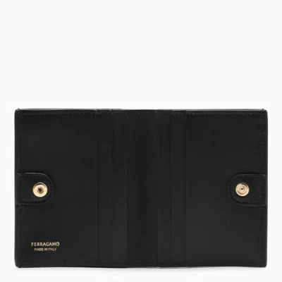 Shop Ferragamo Black Leather Card Holder