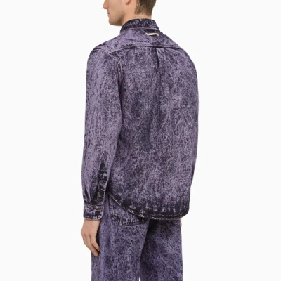 Shop Marni Purple Orchid Denim Shirt