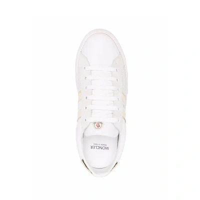Shop Moncler Leather Logo Sneakers