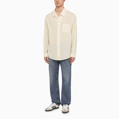 Shop Séfr Vanilla White Cotton Shirt