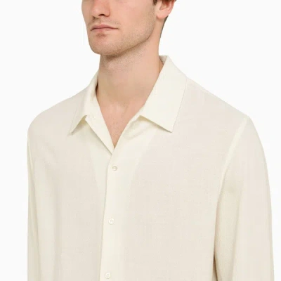 Shop Séfr White Wool Blend Shirt