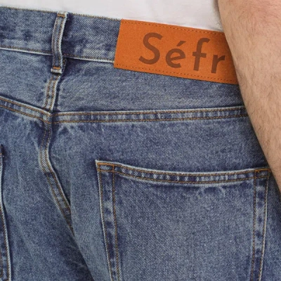 Shop Séfr Regular Washed Denim Jeans