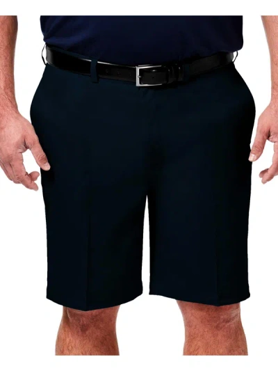 Shop Haggar Big & Tall Gabardine Mens Quick Dry 10" Inseam Dress Shorts In Blue