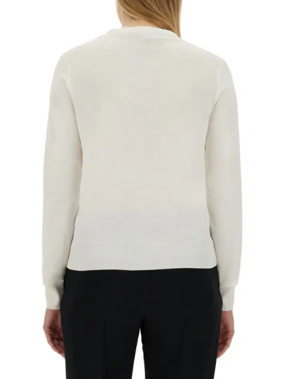 Shop Dolce & Gabbana Cardigan With Lace Inlays In White