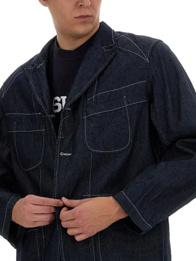 Shop Engineered Garments Cotton Jacket In Blue