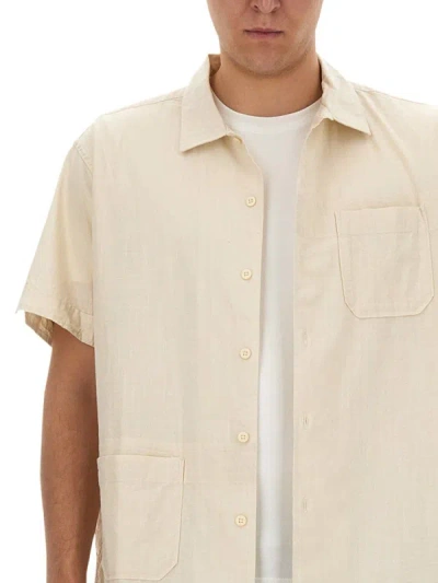Shop Engineered Garments Cotton Shirt In Beige
