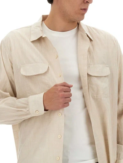 Shop Engineered Garments Cotton Shirt In Beige