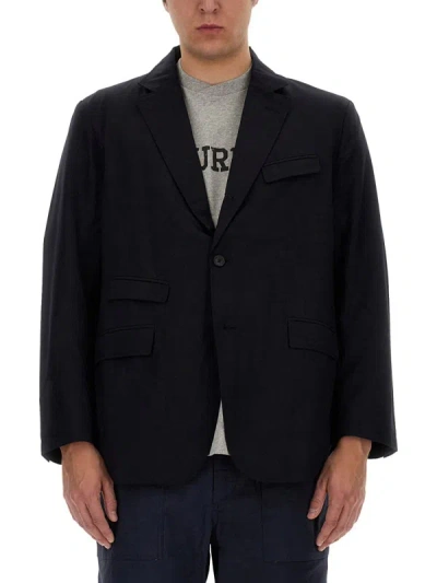 Shop Engineered Garments Single-breasted Jacket In Blue