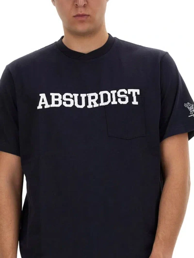 Shop Engineered Garments T-shirt With Print In Blue