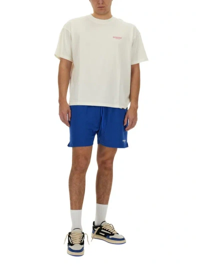 Shop Represent Mesh Bermuda Shorts In Blue