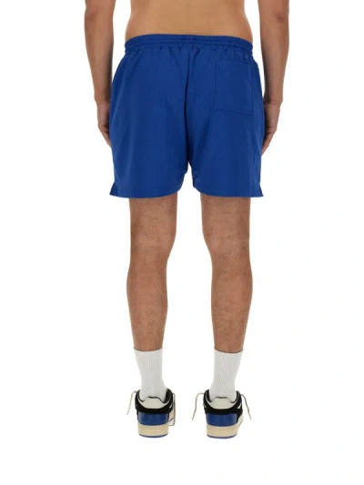 Shop Represent Mesh Bermuda Shorts In Blue