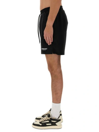 Shop Represent Mesh Bermuda Shorts In Black