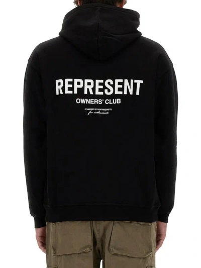 Shop Represent Sweatshirt With Logo In Black