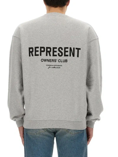 Shop Represent Sweatshirt With Logo In Grey