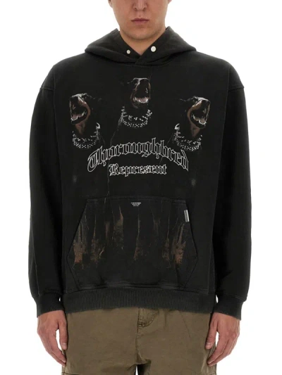 Shop Represent Sweatshirt With Print In Black