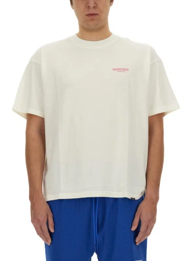 Shop Represent T-shirt With Logo In White