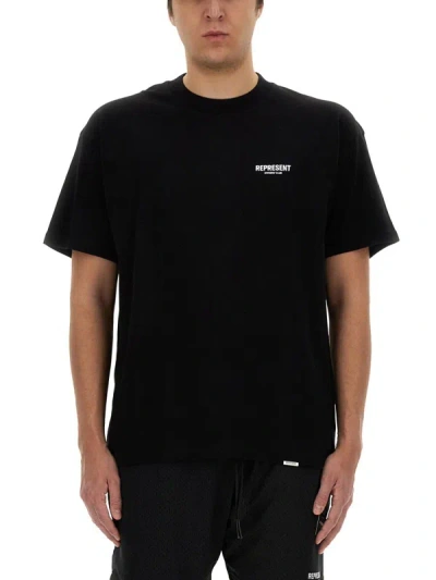 Shop Represent T-shirt With Logo In Black