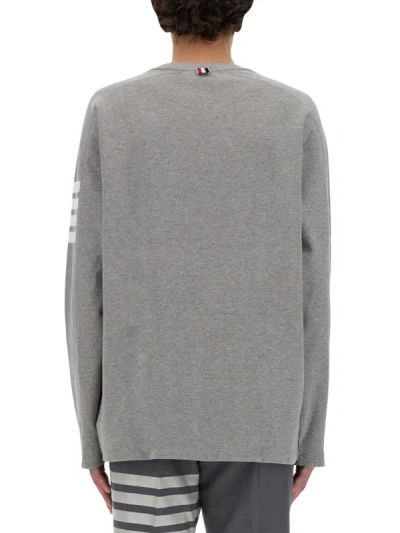 Shop Thom Browne T-shirt "4bar" In Grey
