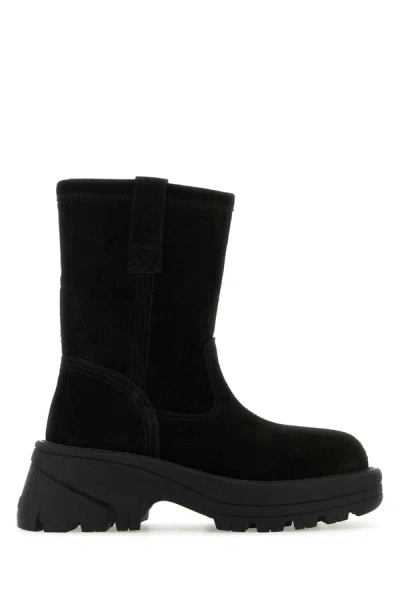 Shop Alyx Black Suede Ankle Boots In 42