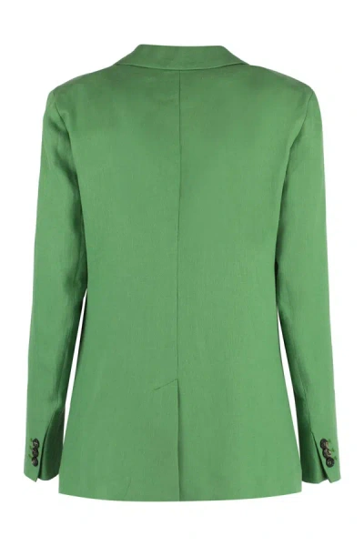 Shop 's Max Mara Sofia Linen Blazer In Green