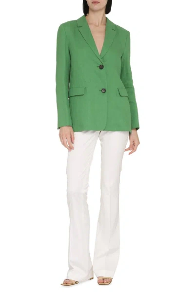 Shop 's Max Mara Sofia Linen Blazer In Green