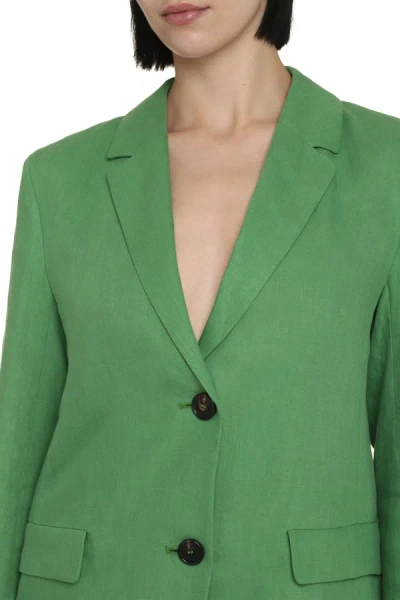 Shop 's Max Mara Sofia Linen Blazer In Green