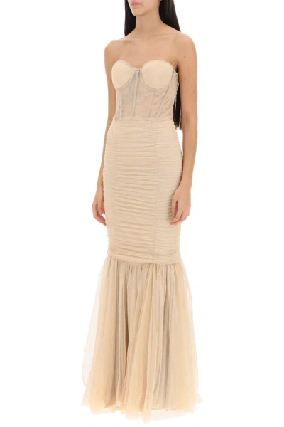 Shop 19:13 Dresscode 1913 Dresscode Long Mermaid Dress In Beige