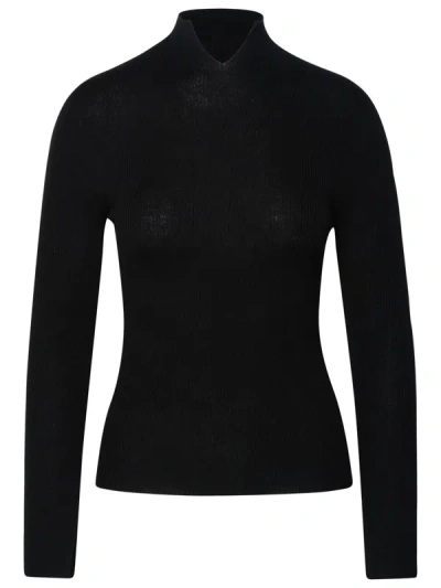 Shop Apc A.p.c. Black Cashmere Blend Sweater