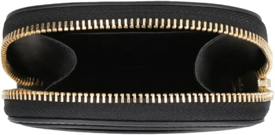 Shop Apc A.p.c. Demi Lune Mini Leather Wallet In Black