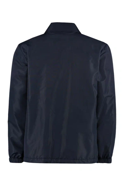 Shop Apc A.p.c. Vadim Techno Fabric Jacket In Blue