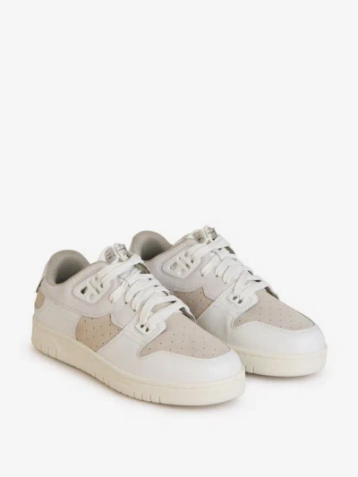 Shop Acne Studios Leather Sneakers In Blanc