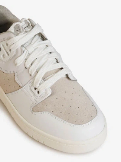 Shop Acne Studios Leather Sneakers In Blanc