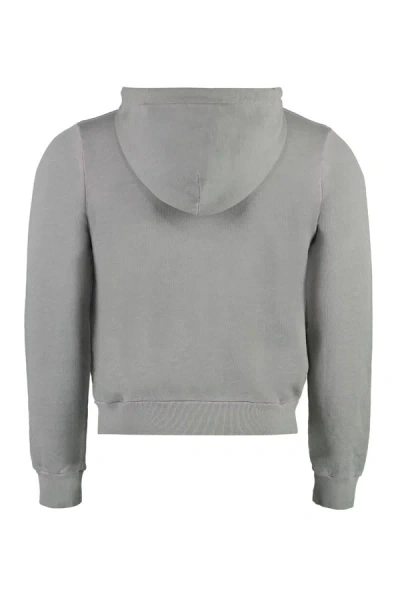 Shop Acne Studios Printed Hoodie In Grey