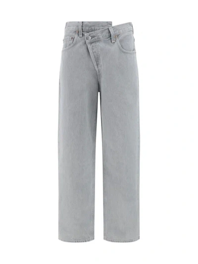 Shop Agolde Jeans In Rain (marbled Med Grey)
