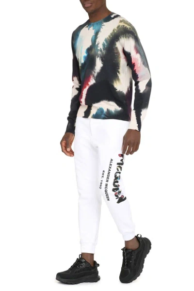 Shop Alexander Mcqueen Cotton Crew-neck Sweater In Multicolor