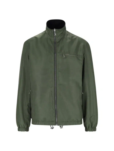 Alexander Mcqueen Reversible Bomber Jacket Casual Jackets And Parka In Green