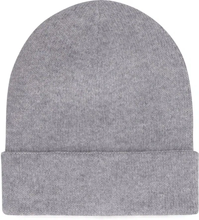 Shop Alexander Mcqueen Knitted Beanie Hat In Grey
