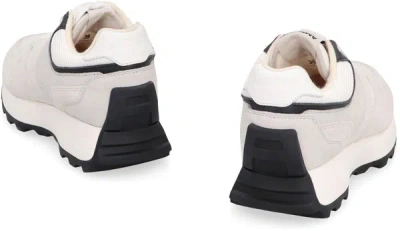 Shop Ambush Suede And Nylon Sneakers In White
