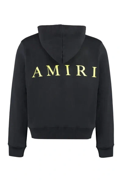 Shop Amiri Cotton Hoodie In Black