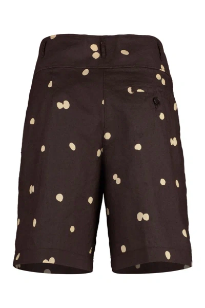 Shop Aspesi Polka-dot Cotton Bermuda-shorts In Brown