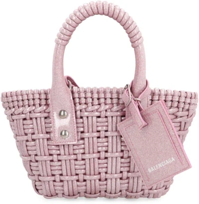 Shop Balenciaga Bistro Xxs Basket Handbag In Pink