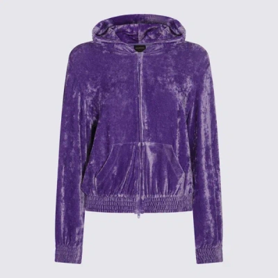 Shop Balenciaga Lilac Sweatshirt In Purple