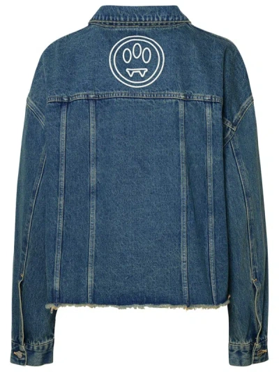 Shop Barrow Blue Cotton Jacket
